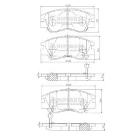 Комплект тормозных колодок (NIPPARTS: J3605027)