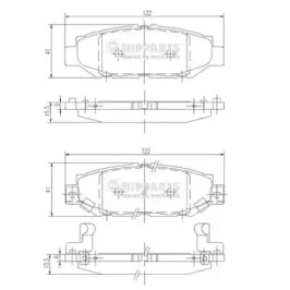 Комплект тормозных колодок (NIPPARTS: J3612016)