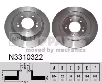 Тормозной диск (NIPPARTS: N3310322)