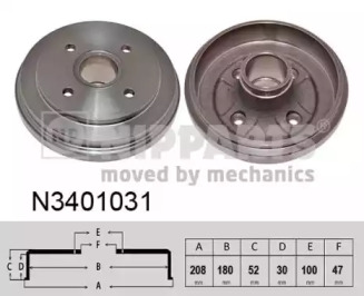 Тормозный барабан (NIPPARTS: N3401031)