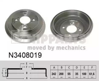 Тормозный барабан (NIPPARTS: N3408019)