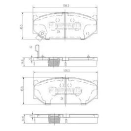Комплект тормозных колодок (NIPPARTS: N3608031)