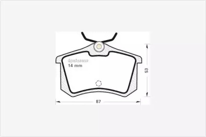 Комплект тормозных колодок (MGA: 327)