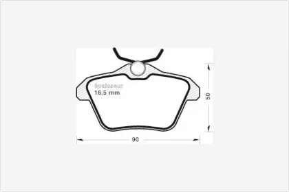 Комплект тормозных колодок (MGA: 445)