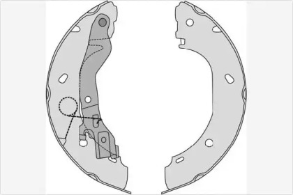 Комлект тормозных накладок (MGA: M821)