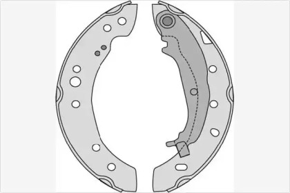 Комлект тормозных накладок (MGA: M876)