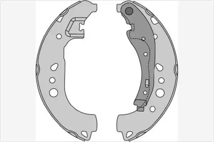 Комлект тормозных накладок (MGA: M949)