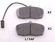 Комплект тормозных колодок (ASHIKA: 50-0L-L11)