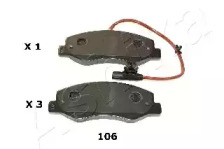 Комплект тормозных колодок (ASHIKA: 51-01-106)