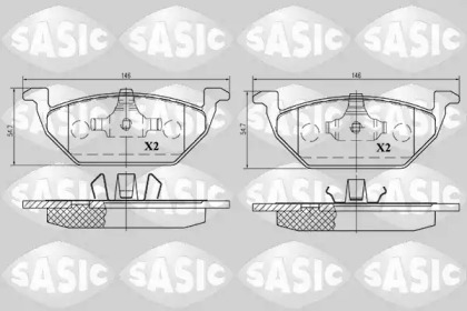 Комплект тормозных колодок (SASIC: 6216009)