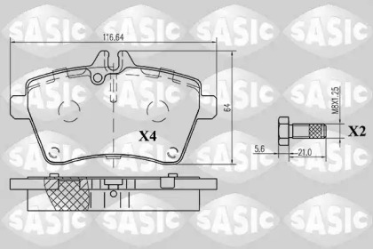 Комплект тормозных колодок (SASIC: 6216020)