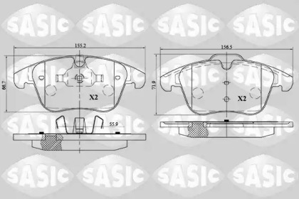 Комплект тормозных колодок (SASIC: 6216055)