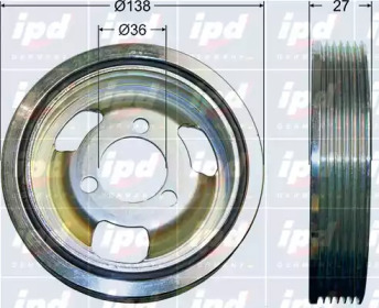 Ременный шкив (IPD: 15-7267)