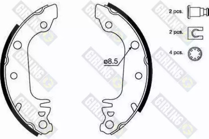 Комлект тормозных накладок (GIRLING: 5161393)