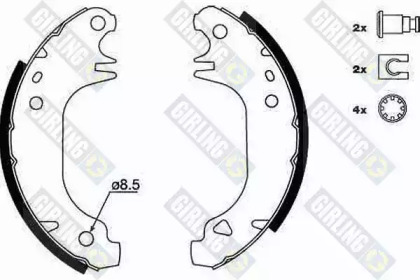 Комлект тормозных накладок (GIRLING: 5185323)
