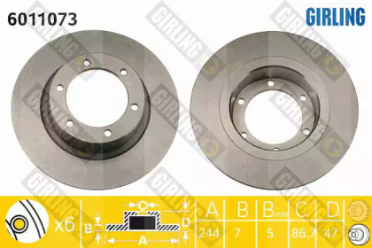 Тормозной диск (GIRLING: 6011073)