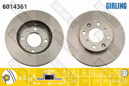 Тормозной диск (GIRLING: 6014361)