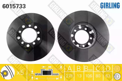 Тормозной диск (GIRLING: 6015733)