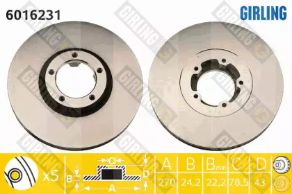 Тормозной диск (GIRLING: 6016231)