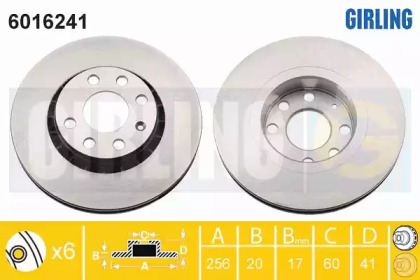 Тормозной диск (GIRLING: 6016241)