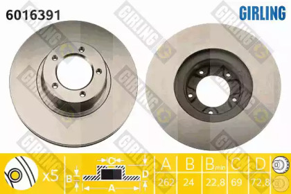 Тормозной диск (GIRLING: 6016391)