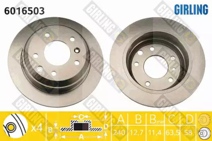 Тормозной диск (GIRLING: 6016503)