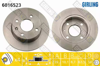 Тормозной диск (GIRLING: 6016523)
