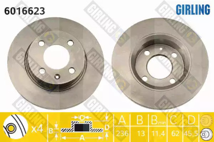 Тормозной диск (GIRLING: 6016623)