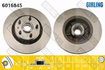 Тормозной диск (GIRLING: 6016845)