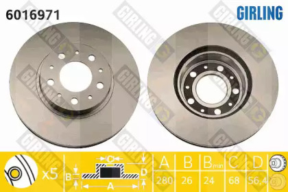 Тормозной диск (GIRLING: 6016971)