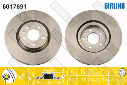 Тормозной диск (GIRLING: 6017691)