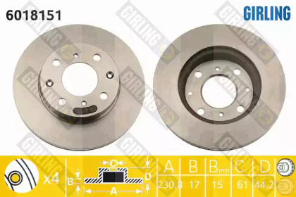 Тормозной диск (GIRLING: 6018151)