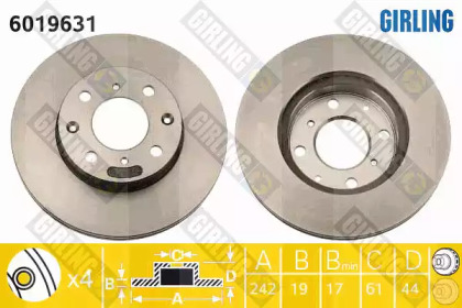 Тормозной диск (GIRLING: 6019631)