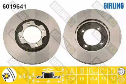 Тормозной диск (GIRLING: 6019641)