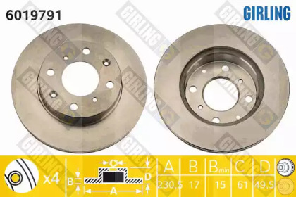 Тормозной диск (GIRLING: 6019791)
