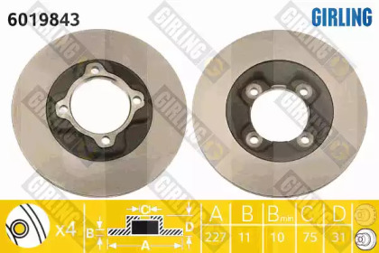 Тормозной диск (GIRLING: 6019843)