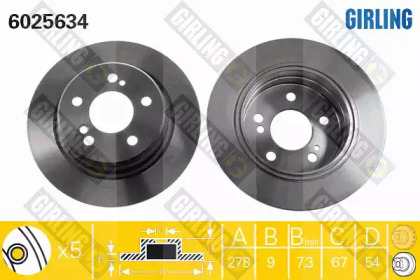 Тормозной диск (GIRLING: 6025634)