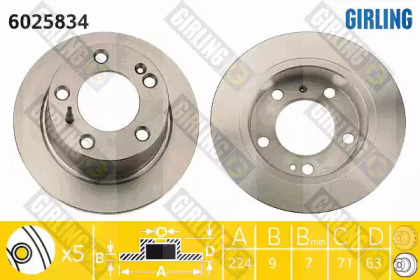 Тормозной диск (GIRLING: 6025834)