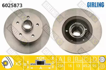 Тормозной диск (GIRLING: 6025873)