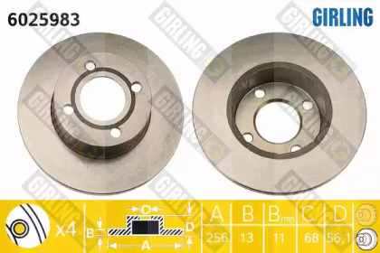 Тормозной диск (GIRLING: 6025983)