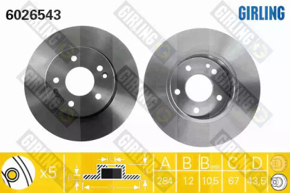 Тормозной диск (GIRLING: 6026543)