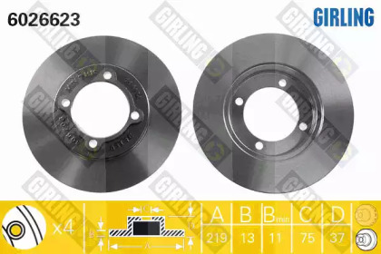 Тормозной диск (GIRLING: 6026623)