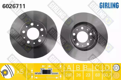 Тормозной диск (GIRLING: 6026711)