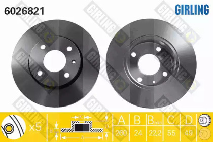 Тормозной диск (GIRLING: 6026821)