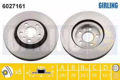Тормозной диск (GIRLING: 6027161)