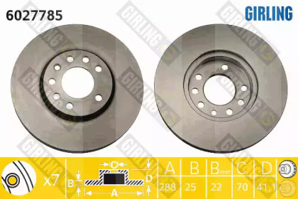 Тормозной диск (GIRLING: 6027785)