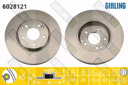 Тормозной диск (GIRLING: 6028121)