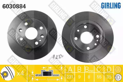 Тормозной диск (GIRLING: 6030884)
