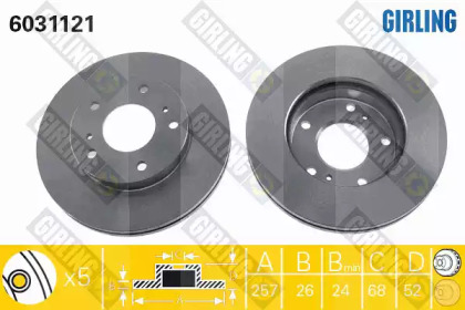 Тормозной диск (GIRLING: 6031121)