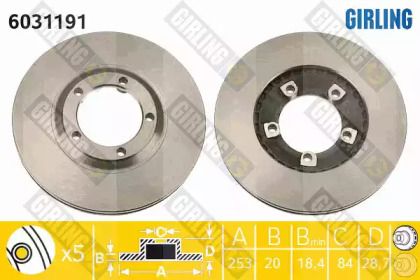 Тормозной диск (GIRLING: 6031191)